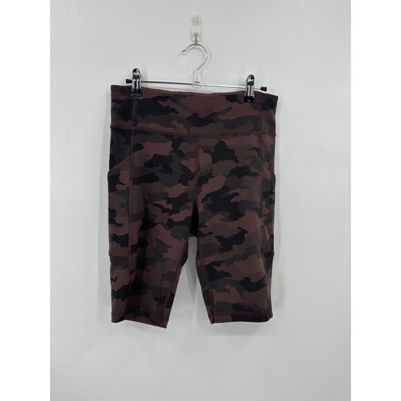 Lululemon Invigorate High-Rise Short 10" Heritage 365 Camo Brown Size 8 - Picture 2 of 7